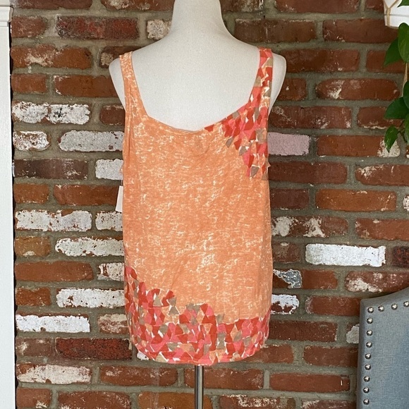 Nic + Zoe Orange Sunburst Sweater Tank Top Size XXL New - Picture 8 of 9